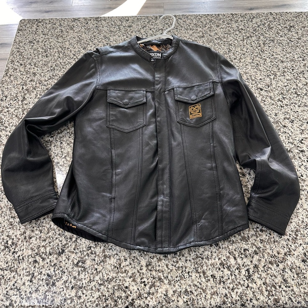 DIXXON Black Perforated Lightweight Shirt Jacket
